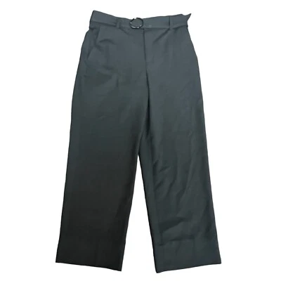 Pantalones para mujer Club Monaco esmalte negro anillo mezcla lana 6 nuevos con etiquetas tobillo recto Foto 1 de 4