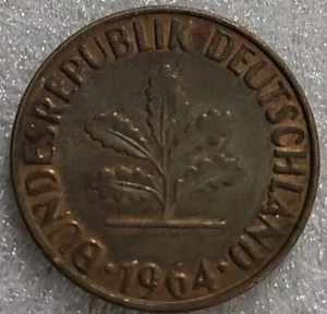 1965 G Germany 2 Pfennig Coin (B484) - Picture 1 of 3