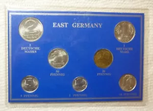 1957 1962 1968 1969 EAST GERMANY DDR - UNC TYPE SET (7) - PFENNIG & MARK - RARE! - Picture 1 of 5
