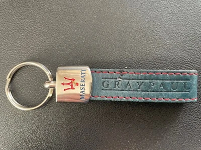 MASERATI Graypaul Genuine Leather Key Ring Strap - Immagine 1 di 4