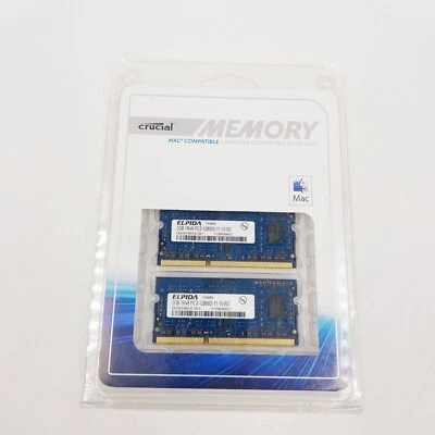 Elpida 4 GB (2 x 2GB) 1Rx8 PC3-12800S-11-10-B2 DDR3 Mac Laptop Memory - Image 1 of 4