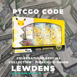 Pikachu V-Union - Celebrations Special Collection - Pokemon PTCGO Code Card - Picture 1 of 1