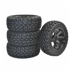 4x Reifen Räder RC 1/10 12mm Rally Reifen Felgen Für HSP HPI On Road Car Tamiya - Bild 1 von 5