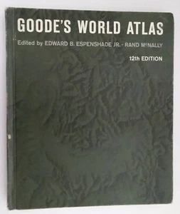 Goode's World Atlas 12th Edition by Edward B. Espenshade JR. 3rd Printing 1965 - Picture 1 of 9