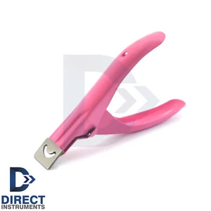Professional Pink Color Acrylic UV Gel False Fake Nail Cutter Clipper Trimmer - Picture 1 of 4
