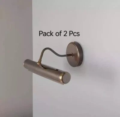 Lote de 2 Piezas Luz de Cuadro Antiguo Elle Vintage / Latón Macizo Foto 1 de 4