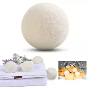 4 Pc Wool Dryer Balls Fabric Softener Reusable - Picture 1 of 1