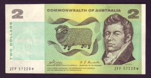 Australia R-83 S. (1968) Phillips/Randall - 2 Dollar STAR Note.. Prefix ZFP. gVF - Imagen 1 de 2