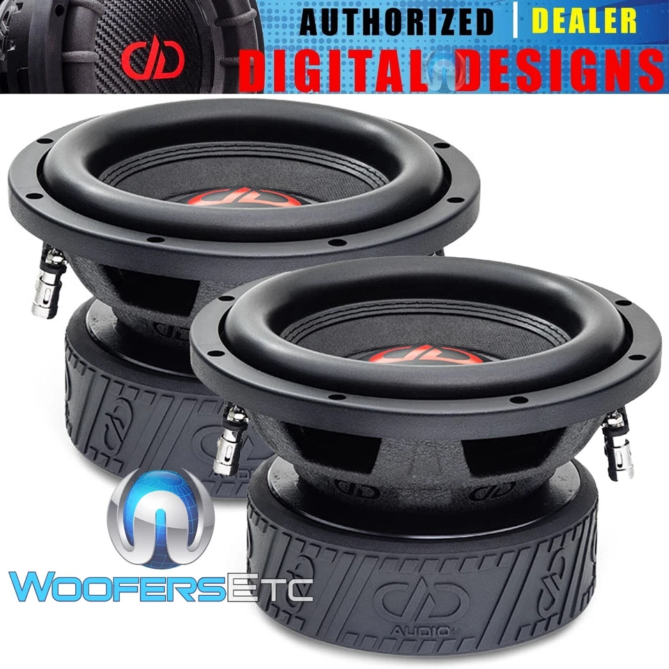 (2) DD AUDIO 508E-D2 8" CAR WOOFERS 1500W DUAL 2-OHM SUBWOOFERS BASS SPEAKERS - Image 1 of 4
