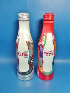 New COKE Coca-Cola + Diet Aluminum Bottles - Fifa Womens World Cup 2015 Canada - Picture 1 of 7