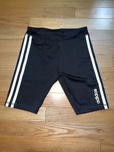 AH 4298  Adidas Girls  S  (7 -8) Black Bicycle Shorts Climalite - Picture 1 of 6