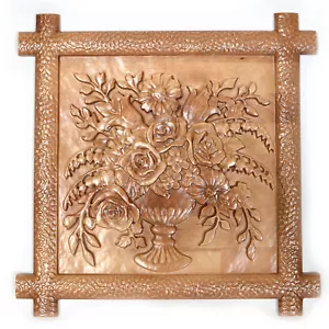 Der Blumenstrauß ukrainisches Buchenholz geschnitzte Plakette 16 cm - Bild 1 von 1