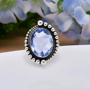 Tanzanite Gemstone 925 Sterling Silver Jewelry Ring, Vintage Ring, Gift For Her - Picture 1 of 4