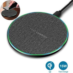 15W Fast LED Wireless Charger Pad For iPhone 15 14 13 12 11 Pro Max SE XR XS Max - Picture 1 of 12