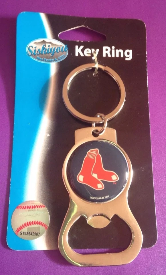 Boston Red Sox MLB Siskiyou Key Ring Bottle Opener •3.5" Long ° Nice! - Image 1 of 3
