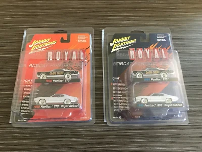 Juego de 2 paquetes Johnny WHITE Lightning Royal Pontiac 1966 GTO y 1969 GTO Royal Bobcat Foto 1 de 4