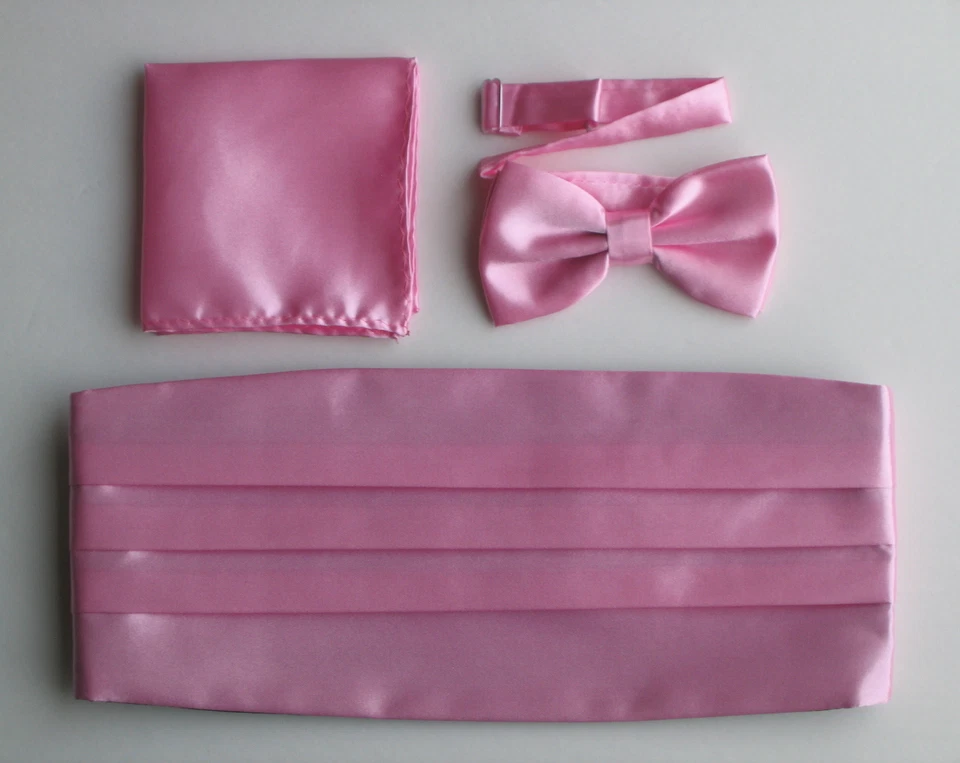 Nuevo conjunto de pañuelos de pajarita de esmoquin italiano satinado graduación boda (envío gratuito) Foto 1 de 1