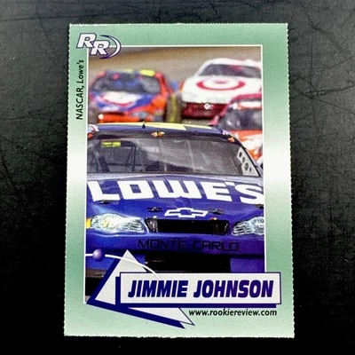JIMMY JOHNSON - 2002 ROOKIE REVIEW #15 NASCAR LOWES NMT or Better - Image 1 of 4