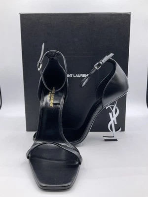 Sandalias de tacón alto para mujer Saint Laurent Opyum 110 YSL negras 10,5 EE. UU./40,5 UE Foto 1 de 4