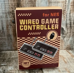 NEW NES 10 ft Grey OG Analog Gamepad 2 Controllers Controller Nintendo (HOME25)z - Picture 1 of 8