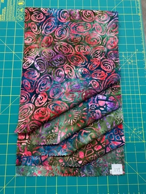 Batik Sample Card - 100% cotton - 5 fabrics - 11"w x  20"l -#179 - Image 1 of 2