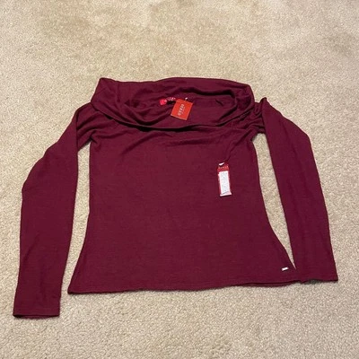 Suéter Guess Para Mujer XL Morera Hombro Descubierto Manga Larga Tejido Pullover Nuevas Etiquetas Foto 1 de 4