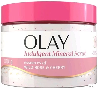 Olay Indulgent Mineral Scrub, Essences Of Wild Rose & Cherry Creme, 11 Oz - Image 1 of 4