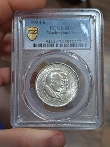 1954-s 50c Washington carver pcgs ms67 - Picture 1 of 2