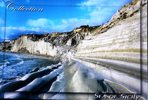 CARTOLINA SICILIA REALMONTE  SCALA DEI TURCHI. MARE. NON VIAGGIATA - Afbeelding 1 van 2