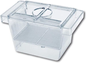 Sala Parto Acquario 3 in 1 Con Coperchio, Galleggiante, Trasparente, 12X6X6 CM - Foto 1 di 2