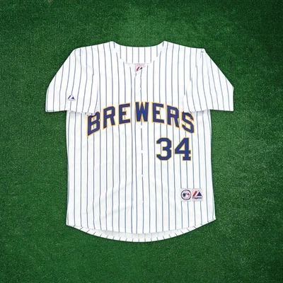Camiseta deportiva blanca para hombre Rollie Fingers Milwaukee Brewers Home Foto 1 de 4