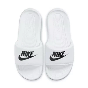 Nike Victori One White/Black Slides Slip On CN9677-100 Women's 6 - Picture 1 of 5