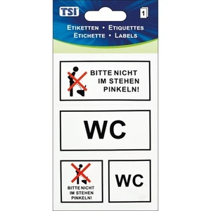 Etiketten - "WC/Bitte nicht im Stehen pinkeln" - Bild 1 von 1