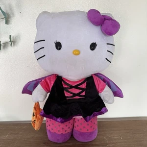 Hello Kitty Greeter Halloween 22” Tall Gemmy Bat Wings 2014 Rare - Picture 1 of 10
