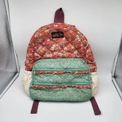 Matilda Jane Scholarly Me Backpack Pink Blue Purple Ruffle Floral Boho Colorful - Imagem 1 de 4