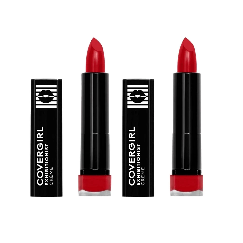 2 PACK Covergirl Exhibitionist Lipstick Creme 510 Real Red Cream 0.12 oz /3.5 g - Image 1 of 4