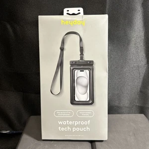Heyday waterproof tech pouch. New In No.  Black/w/ Lanyard.  4 7/8in x 9 1/8 in” - Picture 1 of 2