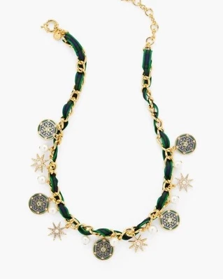 NUEVO CON ETIQUETAS TALBOTS RELOJ NEGRO A CUADROS ENCANTO COLLAR Y PENDIENTES ¡NUEVO CON ETIQUETAS! Foto 1 de 4