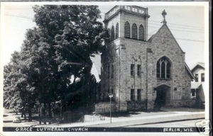 RPPC Berlin, Wis - Grace Lutheran Church - Picture 1 of 2