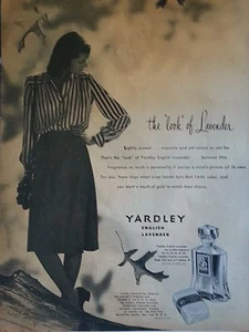 1945 Yarldey English Lavender Fragrance and Soap Woman With Camera Fall Print Ad - Picture 1 of 1