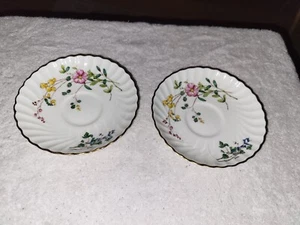 2 Vintage Minton "Dainty Sprays" Bone China Tea Cup Saucer #S-511 GUC - Picture 1 of 5