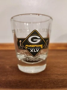 NFL Green Bay Packers Super Bowl XLV Champions Shot Glass - Picture 1 of 2