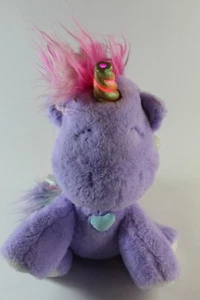 FAO Schwarz Star-Glow Brights LED Purple Unicorn 12" Stuffed Animal Plush Tag - Picture 1 of 6