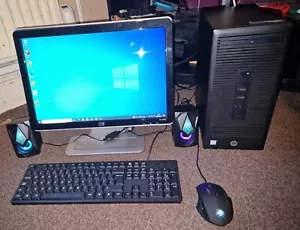PAQUETE DE COMPUTADORA / PC PARA JUEGOS HP - MONITOR INTEL i5 3.2 GHZ, 12 GB DDR4 y 19 - Imagen 1 de 8