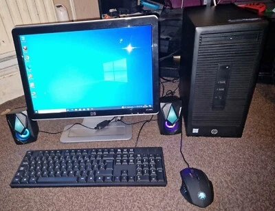 HP COMPUTER / GAMING PC BUNDLE - INTEL i5 3.2 GHZ, 12GB DDR4 & 19" MONITOR - Image 1 of 4
