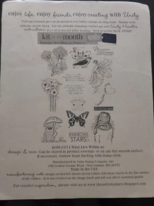 Unity Stamp Co. WHAT LIES WITHIN US Kit of the month Nov 2014 14 pc STAMP set - Picture 1 of 15