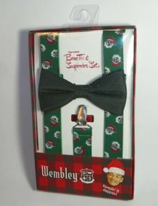 Wembley Christmas Santa Bow Tie & Suspenders Set NEW - Picture 1 of 4