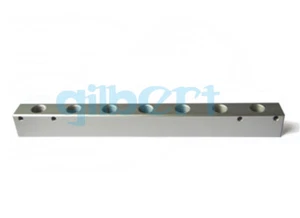 Divisor de bloque colector de aire neumático de aluminio sólido de aluminio sólido G1/4" BSP 7 vías 9 puertos - Imagen 1 de 1