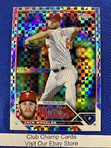 2023 #20 Zack Wheeler Topps Chrome Baseball X-Fractor Philadelphia Phillies - Bild 1 von 2