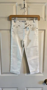 Justice Premium Jeans Girls Simply Low White Jeans Size 12 Slim - Picture 1 of 5